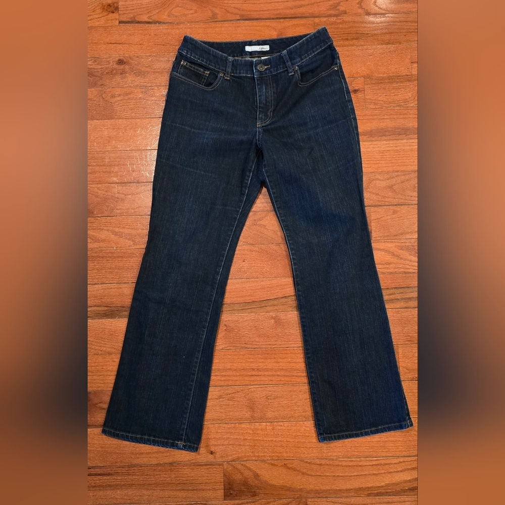 Chico's Platinum Ultimate Fit Boot Leg Dark Denim Jeans